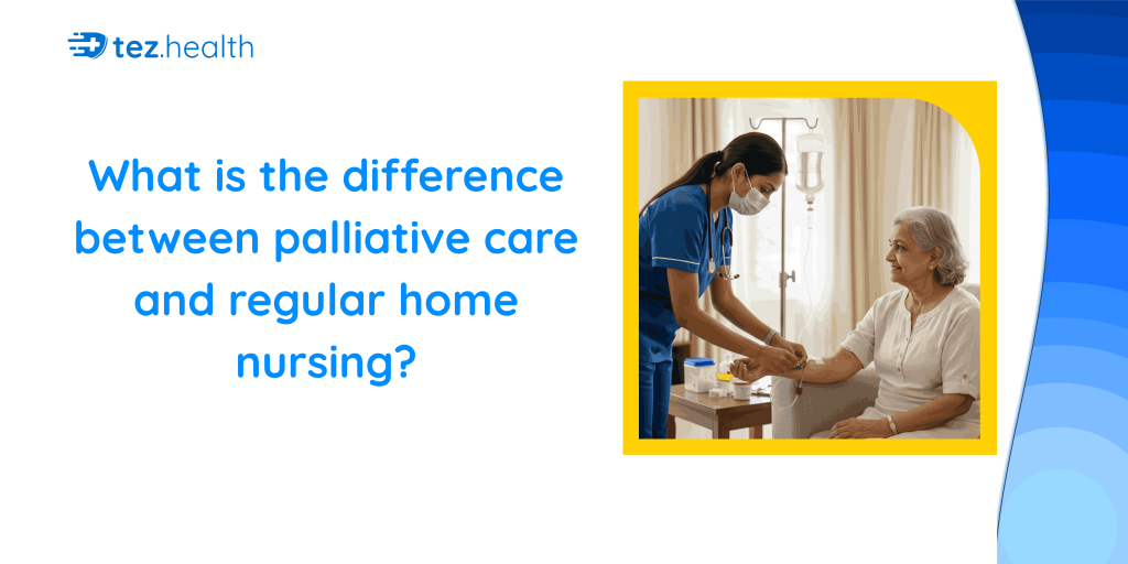 What is the difference between palliative care and regular home nursing?